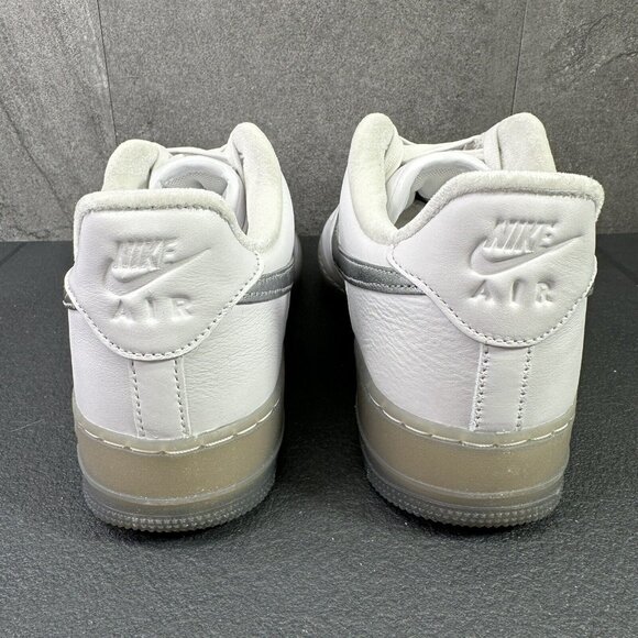 Nike Air Force 1 '07 Premium White Metallic Silver 2022 Size 9.5 Mens Sneakers - Picture 4 of 13
